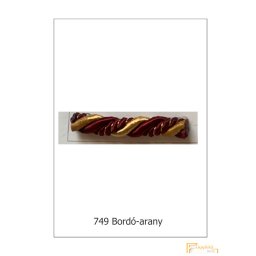 (10 szín) Csavart dekor zsinór. 9763/749 Bordó-arany
