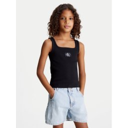 Calvin Klein Jeans Felső Badge IG0IG02440 Fekete Regular Fit