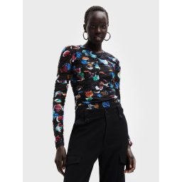 Desigual Body MONSIEUR CHRISTIAN LACROIX 22WWQK24 Fekete Slim Fit
