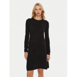 Tommy Hilfiger Kötött ruha WW0WW44162 Fekete Regular Fit