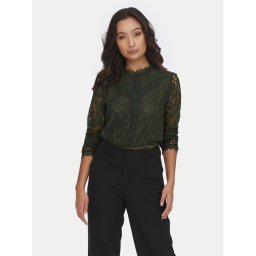ONLY Blúz New Karo 15276400 Zöld Regular Fit