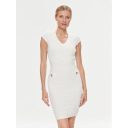 Guess Kötött ruha 4RGK01 5661Z Ekru Slim Fit