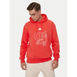 adidas Pulóver Graphic Print IS1991 Piros Regular Fit