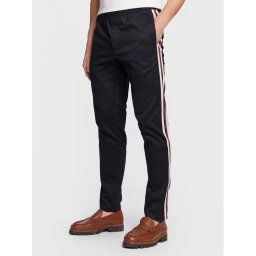 Tommy Hilfiger Szövet nadrág Chelsea Pull On Side Tape MW0MW29098 Sötétkék Relaxed Fit