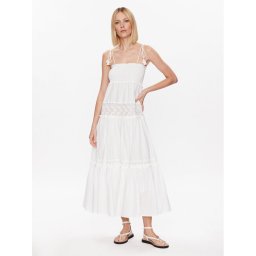 TWINSET Strand ruha 231LM2YEE Fehér Relaxed Fit