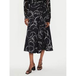 KARL LAGERFELD Midi szoknya 245W1203 Fekete Regular Fit