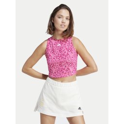 adidas Felső Essentials Animal-Print IR9312 Rózsaszín Slim Fit