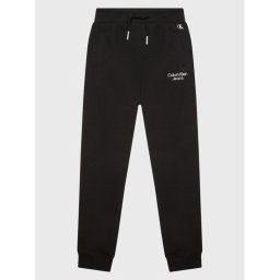 Calvin Klein Jeans Melegítő alsó Stack Logo IB0IB01282 Fekete Regular Fit