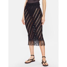 Seafolly Midi szoknya Marrakesh 54847-SK Fekete Slim Fit
