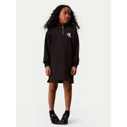 Calvin Klein Jeans Kötött ruha Teddy Monogram IG0IG02670 Fekete Regular Fit