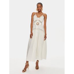 TWINSET Nyári ruha 241TT2080 Fehér Regular Fit
