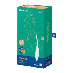 Satisfyer Twirling Joy fókusz típusú csiklóvibrátor (fehér) (APP-os),