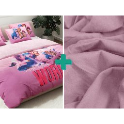 MY LITTLE PONY FRIENDSHIP rózsaszín ágyneműgarnitúra + Jersey lepedő 90x200cm