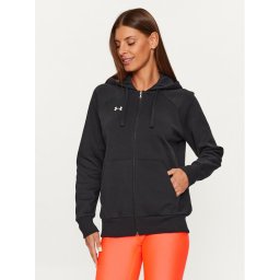 Under Armour Pulóver Ua Rival Fleece Fz Hoodie 1379497 Fekete Loose Fit