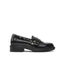 Tommy Hilfiger Loaferek Nautical Eyelets FW0FW08148 Fekete