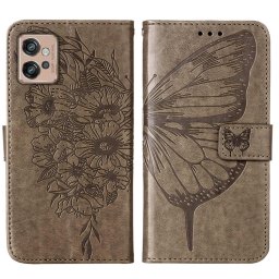 ART BUTTERFLY Pénztárcahuzat Motorola Moto G32 szürke