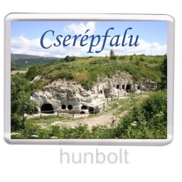 Cserépfalu Kisamerikai barlanglakások hűtőmágnes (műanyag keretes)