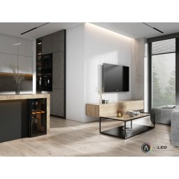 Lamelio INFINITY ONDA lamella panel, fehér, festhető, 12.2 x 270 cm