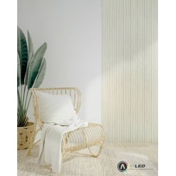 Lamelio ONDA lamella panel, old white, 12.2 x 270 cm