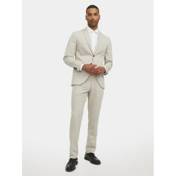 Jack&Jones Öltöny Franco 12181339 Ekru Super Slim Fit