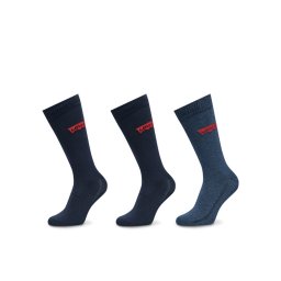 Levi's® 3 pár hosszú szárú férfi zokni 37157-1019 Sötétkék