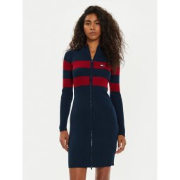Tommy Jeans Kötött ruha Badge DW0DW18720 Színes Slim Fit
