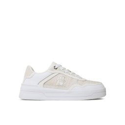 Tommy Hilfiger Sportcipő Th Woven Basket Sneaker FW0FW07289 Fehér