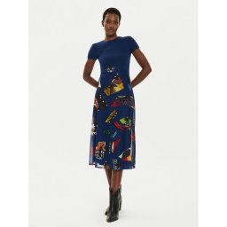 Desigual Hétköznapi ruha MONSIEUR CHRISTIAN LACROIX Lin 24SWVK47 Kék Regular Fit