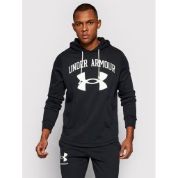 Under Armour Pulóver Rival Terry Big Logo 1361559 Fekete Loose Fit