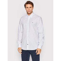 Tommy Hilfiger Tailored Ing Circle Print MW0MW23269 Fehér Regular Fit
