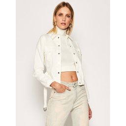 Patrizia Pepe Farmer kabát 2J2309/A6W8-W146 Fehér Regular Fit