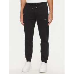 Calvin Klein Jeans Melegítő alsó Monologo J30J325658 Fekete Regular Fit