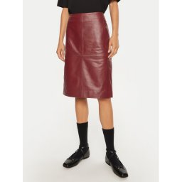 2NDDAY Bőr szoknya Jayan 2245553672 Piros Slim Fit
