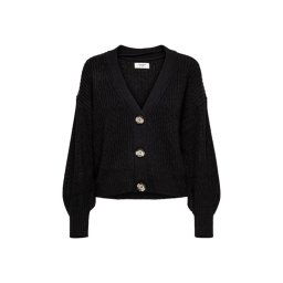 JDY Kardigán JDYJUSTY L/S SHORT CARDIGAN KNT NOOS Fekete Regular Fit