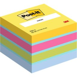 3M POSTIT Öntapadó jegyzettömb, 51x51 mm, 400 lap, 3M POSTIT, ultra színek