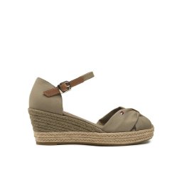 Tommy Hilfiger Espadrilles Basic Open Toe Mid Wedge FW0FW04785 Zöld