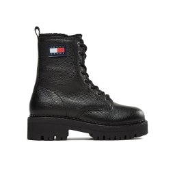 Tommy Jeans Bokacsizma Tjw Urban Boot Tumbled Ltr Wl EN0EN02317 Fekete