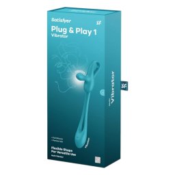 Satisfyer Plug & Play kétmotoros vibrációs eszköz, összekötő száron.