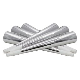 Fényes trombita 20 cm, ezüst, 6 db/cs