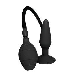 MenzStuff L - pumpálható anál plug (fekete, nagy)