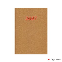Határidőnapló Animal A5 heti, fehér lapokkal Gazelle okker Dayliner 2027.