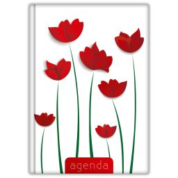 Határidőnapló Colors A5 heti, fehér lapokkal Flower Tulipán Dayliner 2026.