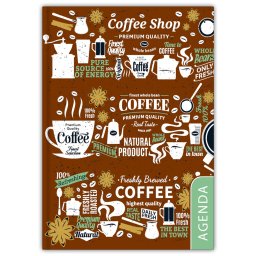 Határidőnapló Colors A5 napi, fehér lapokkal Coffee Dayliner 2026.