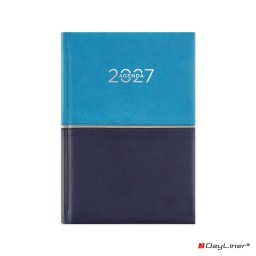 Határidőnapló Fifty A5 napi, fehér lapokkal kék Dayliner 2027.