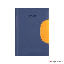 Határidőnapló Memphis B5 heti, fehér lapokkal kék-sárga Dayliner 2027.
