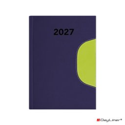 Határidőnapló Memphis B6 heti, fehér lapokkal kék-zöld Dayliner 2027.
