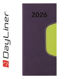 Zsebnaptár Memphis fekvő heti, fehér lapokkal kék-zöld Dayliner 2026.