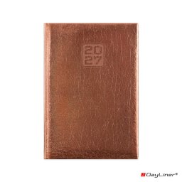 Határidőnapló Mirror B6 heti, fehér lapokkal bronz Dayliner 2027.