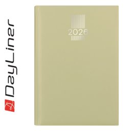 Határidőnapló MyPastel A5 heti, krémszínű lapokkal világoszöld Dayliner 2026.