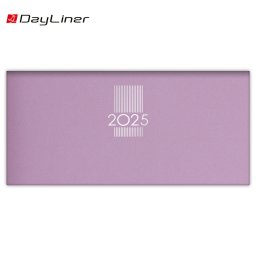 Zsebnaptár MyPastel fekvő heti, krémszínű lapokkal lila Dayliner 2025.